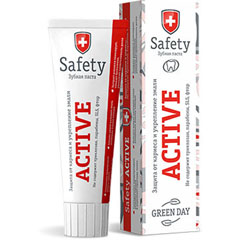 Зубная паста "GREEN DAY" Safety Active защита от кариеса и укрепление эмали100 мл./скидки не действуют/(24)