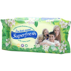 Салфетки влажные "SUPER FRESH" для всей семьи 60 шт.(15)