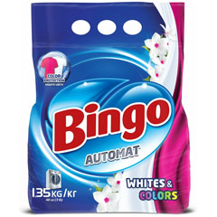 Стиральный порошок "BINGO" Whites Color 1.35 кг.(8)