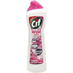 Чистящее средство "CIF" крем розовая свежесть 500 мл./скидки не действуют/(16)