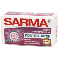 Мыло хозяйственное "SARMA" против пятен 140 гр./скидки не действуют/(48)