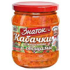 Кабачки "ЗНАТОК" обжаренные с овощами ст/б 460 гр./скидки не действуют/(8)