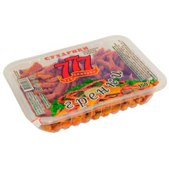 Гренки "777" контейнер со вкусом охотничьих колбасок 150 гр.(12)