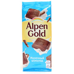 Шоколад "ALPEN GOLD" молочный 85 гр./скидки не действуют/(22)
