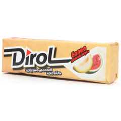 Жевательная резинка "ДИРОЛ" без сахара арбузно-дынный коктейль 13,6 гр./в упаковке 30 шт.//скидки не действуют/(30)