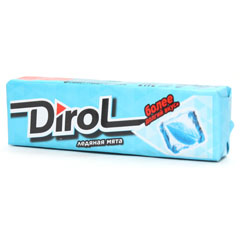 Жевательная резинка "ДИРОЛ" без сахара ледяная мята 13,6 гр./в упаковке 30 шт.//скидки не действуют/(30)