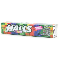 Леденцы "HALLS" colors 25 гр./в упаковке 12 шт.//скидки не действуют/(12)
