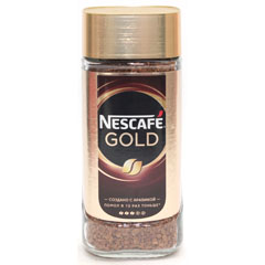 Кофе "NESCAFE" Gold растворимый сублимированный ст/б 95 гр.(12)