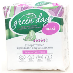 Прокладки "GREEN DAY" ultra maxi dry 8 шт.(24)