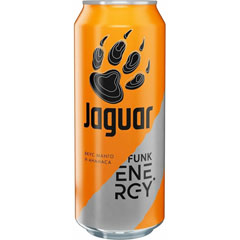 Напиток "JAGUAR FUNK" оранжевый газированный безалкогольный энергетический вкус манго и ананаса банка 0,5 л./скидки не действуют/(12)