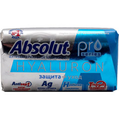 Мыло туалетное "ABSOLUT PRO" серебро + гиалурон 90 гр.(24)