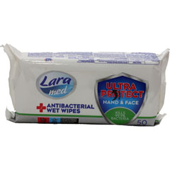 Салфетки влажные "LARA" антибактериальные 50 шт./скидки не действуют/(24)