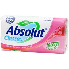 Мыло туалетное "ABSOLUT CREAM" 2 в 1 антибактериальное нежное 90 гр./скидки не действуют/(72)