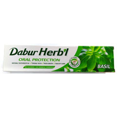 Зубная паста "DABUR" с базиликом 150 гр./скидки не действуют/(48)