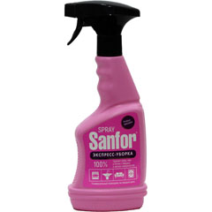 Чистящее средство "SANFOR" спрей для твердых и мягких поверхностей 500 мл.(12)