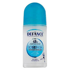 Дезодорант ролик антиперсперант "DEFANCE" active fresh ультразащита на весь день женский 50 мл./скидки не действуют/(30)