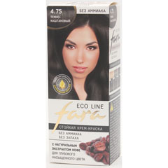 Краска для волос "FARA ECO LINE" 4.75 темно-каштановый 1 шт./скидки не действуют/(15)