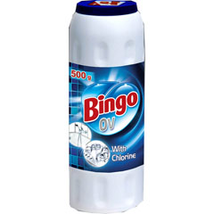 Чистящее средство "BINGO" хлор 500 гр./скидки не действуют/(10)