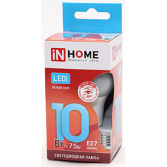Лампа светодиодная "IN HOME" LED-A60-VC 10Вт 230В E27 4000К 900Лм 1 шт.(1)