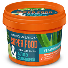 Крем "SUPER FOOD" алоэ и сельдерей увлажняющий 100 мл.(12)