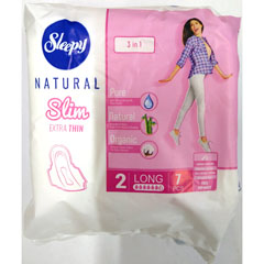 Прокладки "SLEEPY NATURAL" Slim Long 280 мм 7 шт./скидки не действуют/(24)