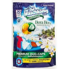 Моющее средство для стирки "DER WASCHKONIG C.G." капсулы color Bora Bora Tropische Blumen 30 шт*18 гр.(9)