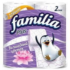 Бумага туалетная "FAMILIA" волшебный цветок 2-х слойная 8 шт./скидки не действуют/(6)