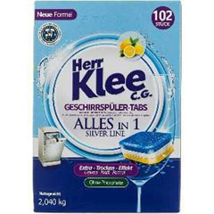 Средство "KLEE SILVER LINE" для посудомоечных машин 102 таблетки 2040 гр./скидки не действуют/(8)